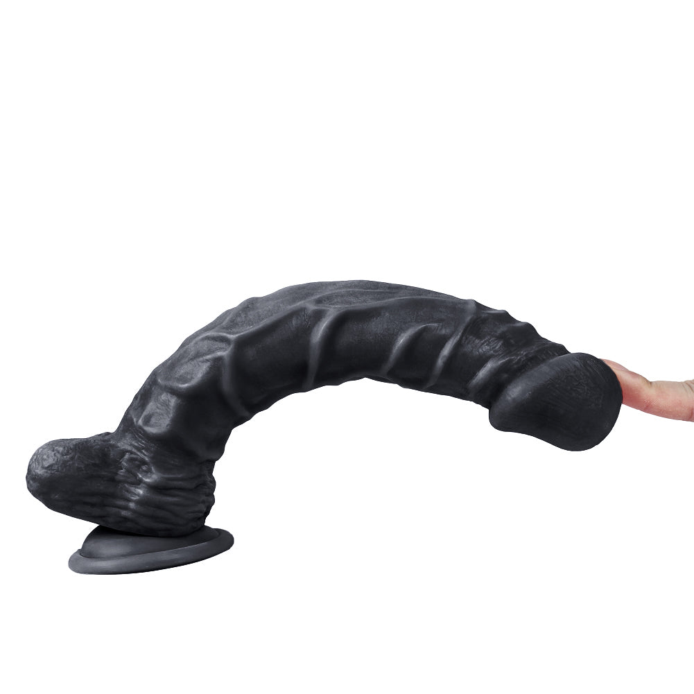 Xise Dildo Series Knight Flexible 25,5 cm Belden Bağlamalı Realistik Penis XS-WBC10002 Black