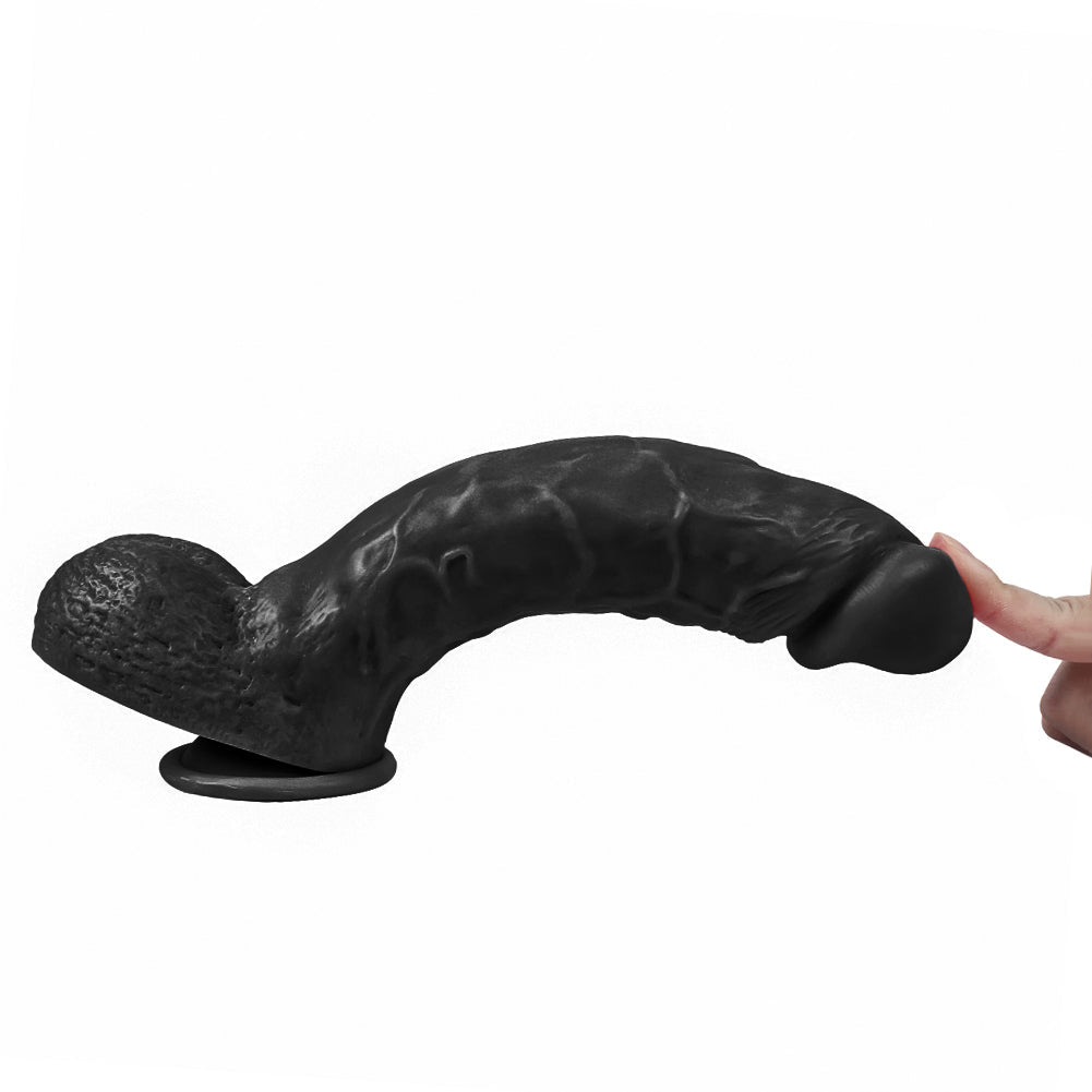 Dildo Series Spartacus 24 Cm Belden Bağlamalı Realistik Dev Penis XS-WBC10003 Black