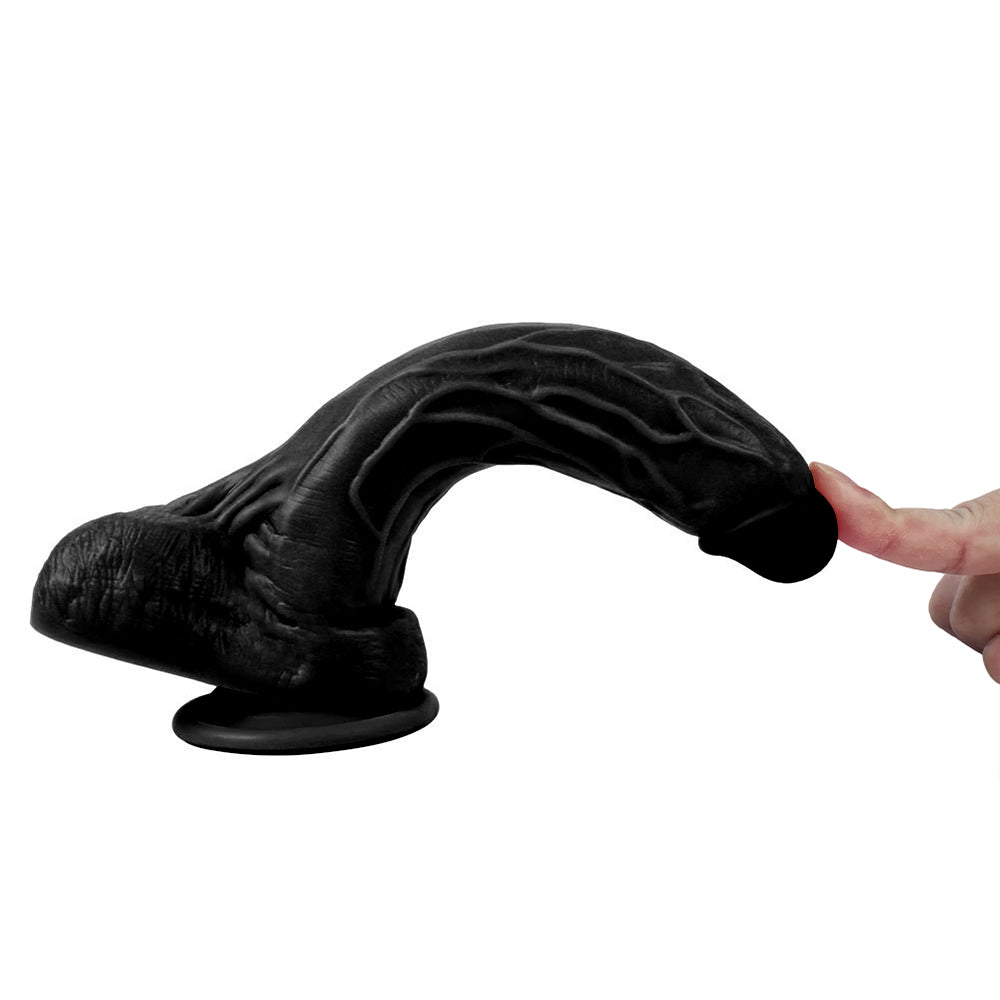Xise Dildo Series Holy Dragon 20,5 cm Belden Bağlamalı Realistik Penis XS-WBC10007 Black