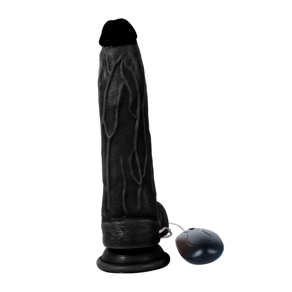 Xise Dildo Series Holy Dragon 20.5 cm Titreşimli Belden Bağlamalı Realistik Penis XS-WBC10007-V Black