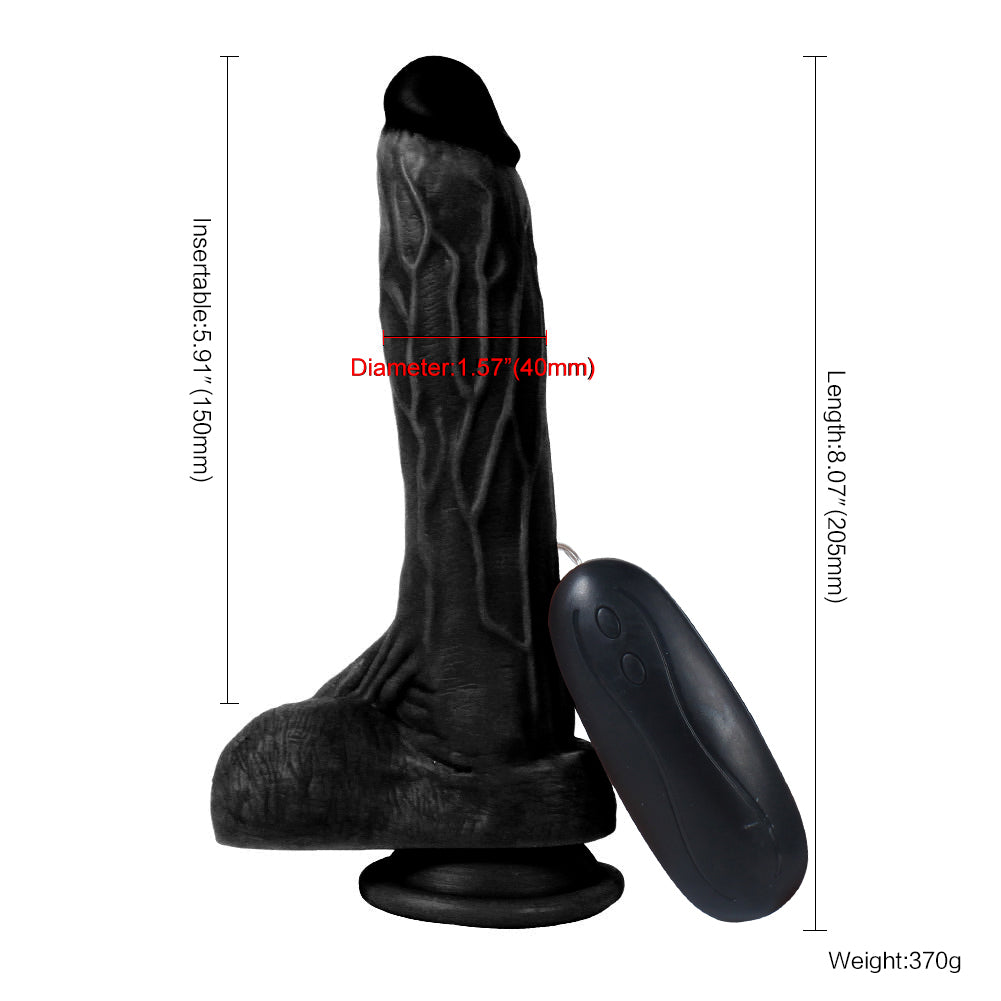 Xise Dildo Series Holy Dragon 20,5 cm Titreşimli Realistik Penis XS-WBC10007-V Black
