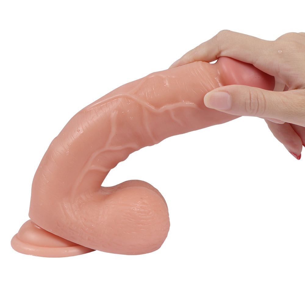 Xise Dildo Series Adam Rubber  21 cm Belden Bağlamalı Realistik Penis XS-WBC10012 Flesh
