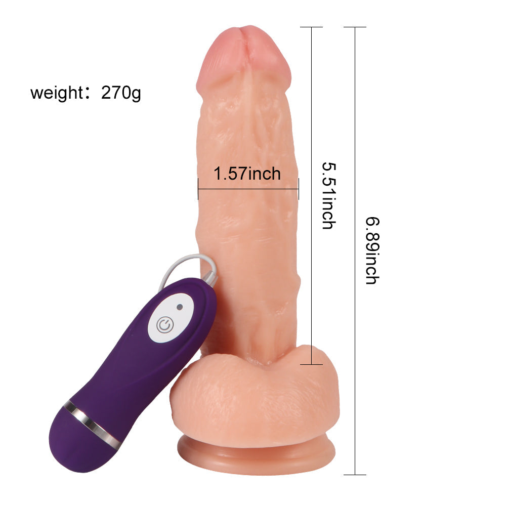 Shequ Kassadin Vibrating Dildo 18 cm Belden Bağlamalı Titreşimli Realistik Penis SQ-WBC10029-V