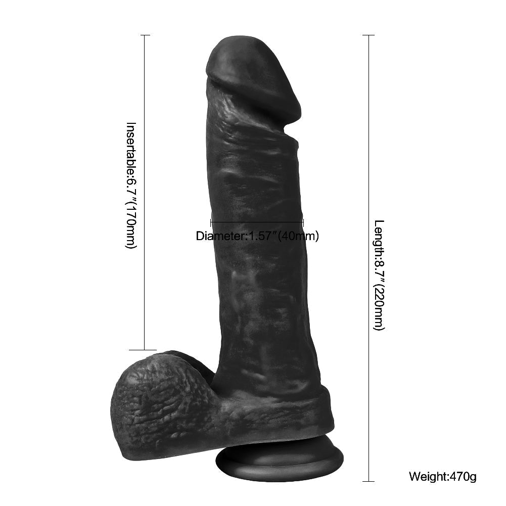 Xise Dildo Series Wolf King 22 cm Belden Bağlamalı Realistik Penis XS-WBC10036 Black