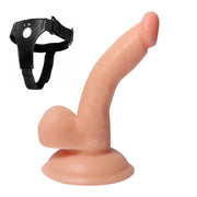 Dildo Series Anal ve Vajinal Yumuşak 13 Cm Belden Bağlamalı Realistik Penis XS-WBC10042