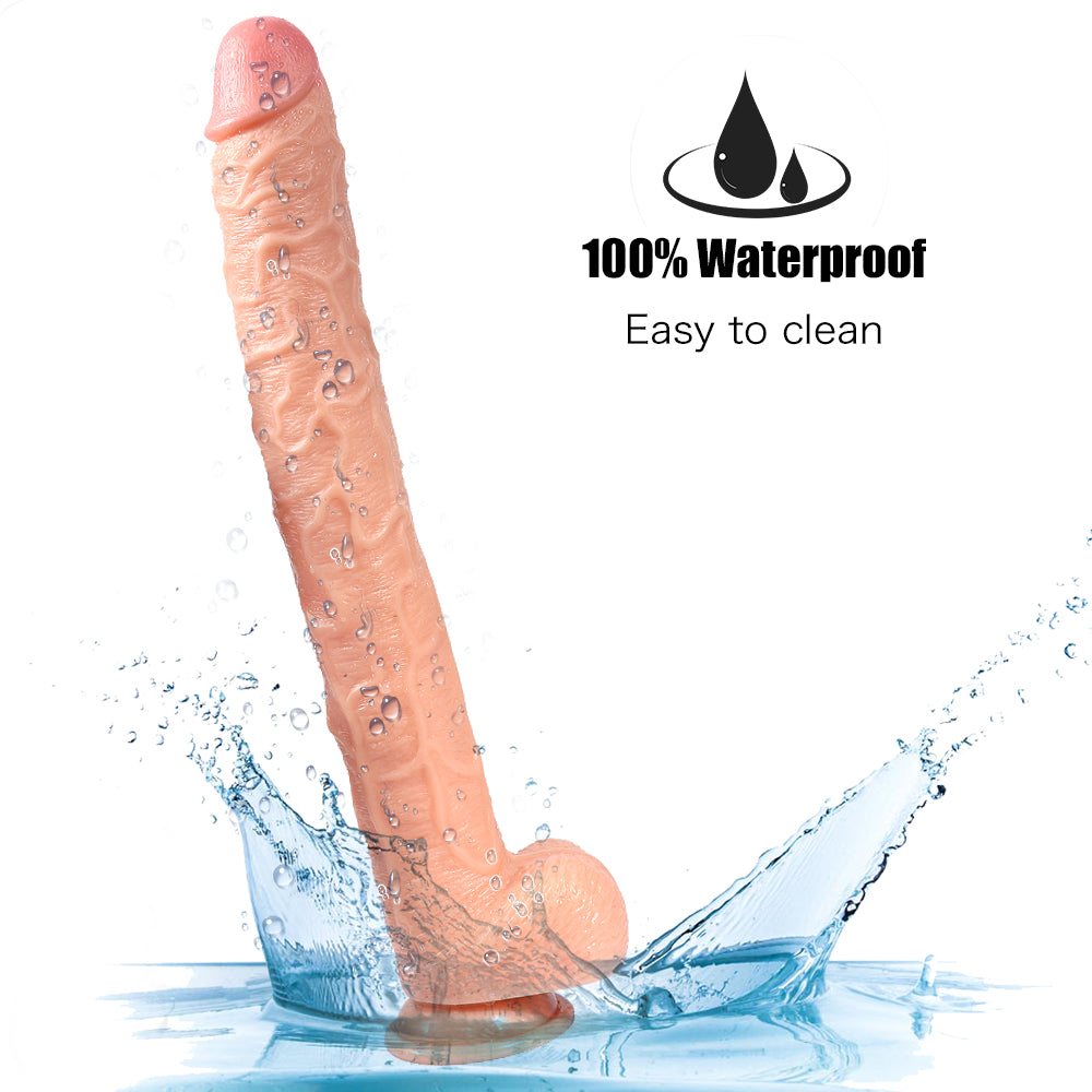 Xise Dildo Series Huoer Flexible 43 cm Realistik Büyük Penis XS-WBC10068 Flesh