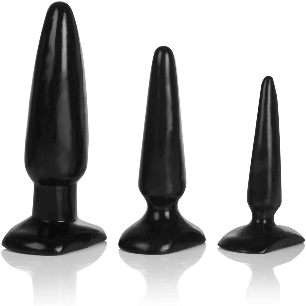 Calexotics Silicone Anal Trainer 3pcs Butt Plug Set