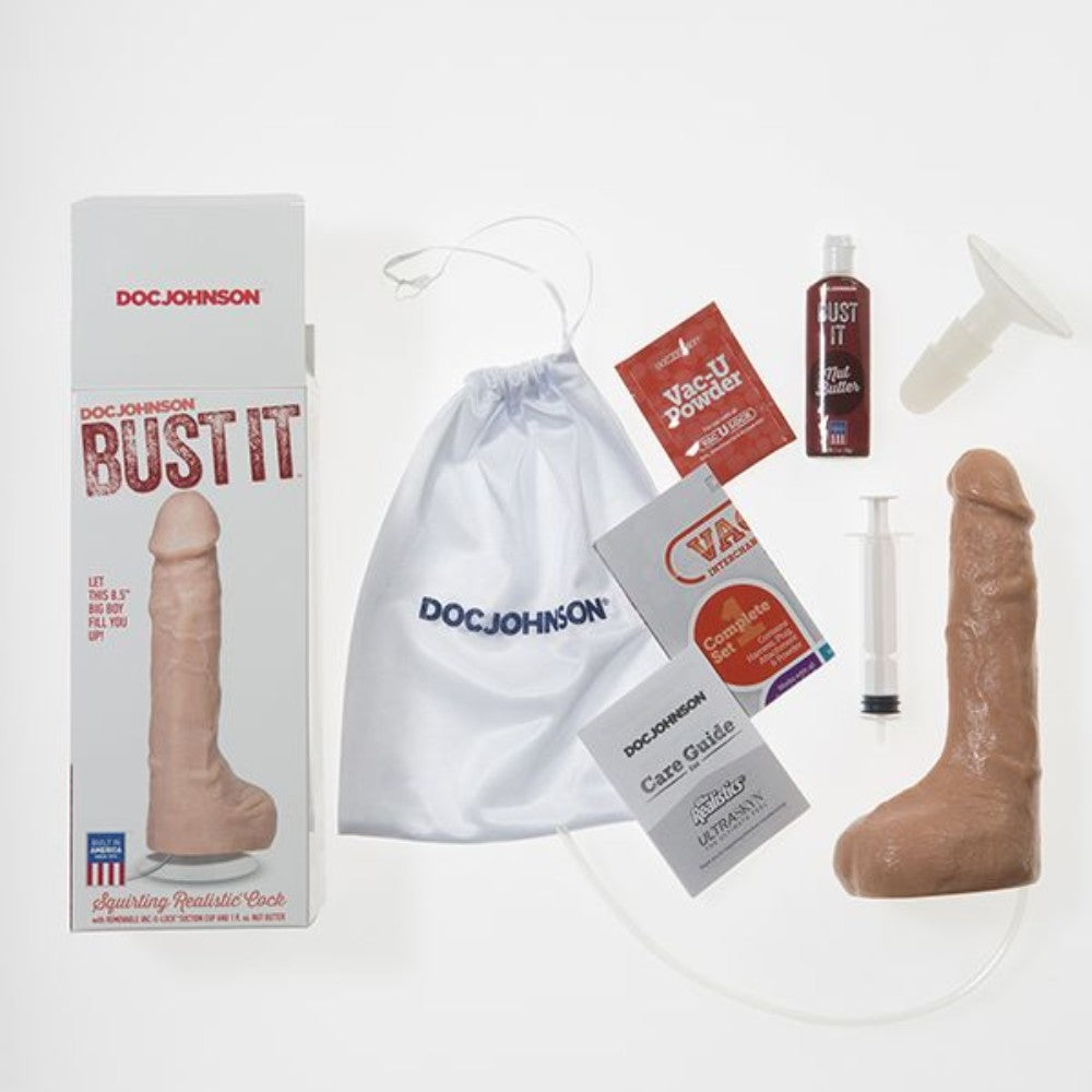 Doc Johnson Bust It Squirting Realistic Cock Fışkırtmalı Boşalabilir Realistik Penis