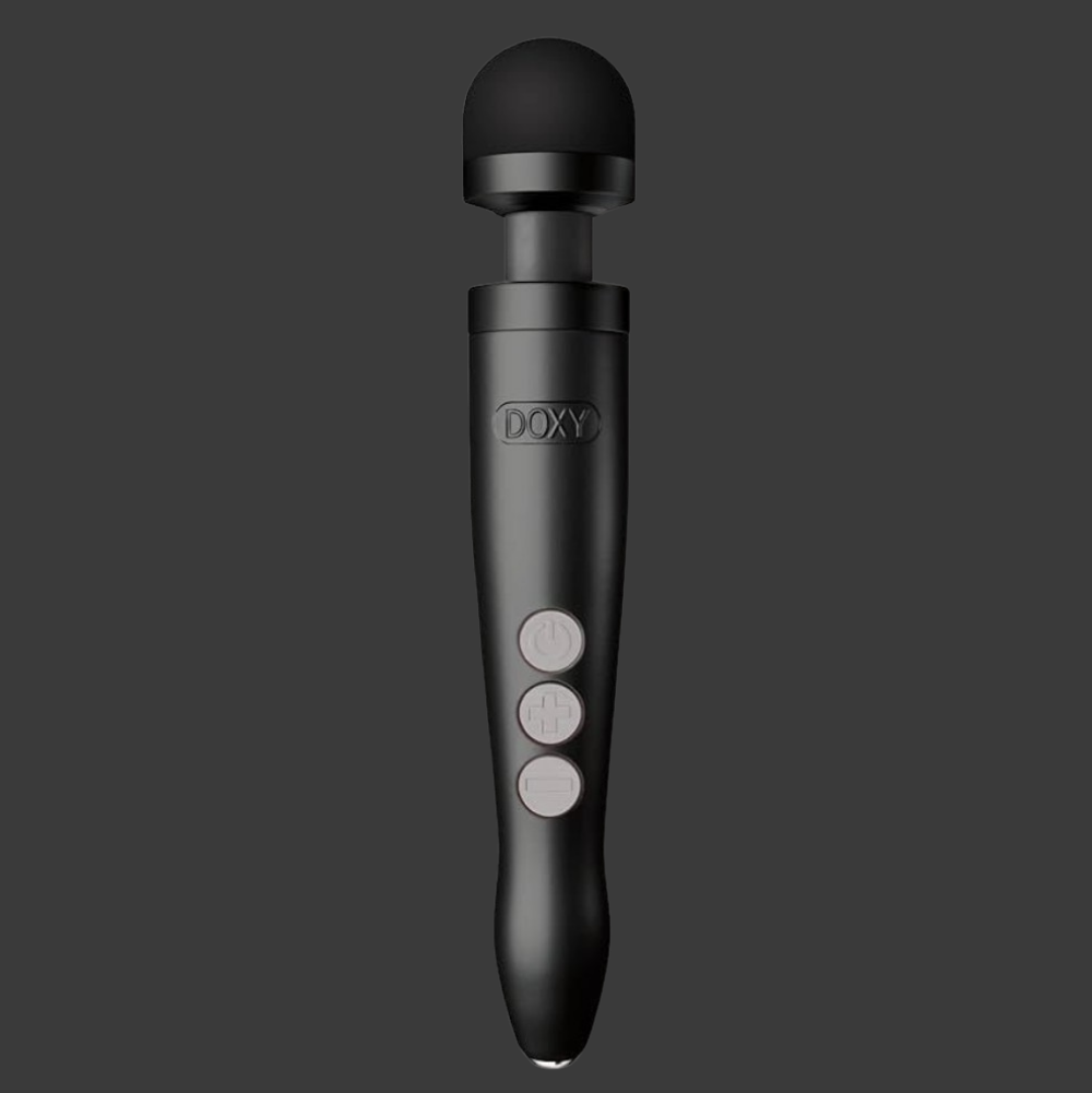 Doxy Die Cast 3R Metal Döküm Magic Wand Massager Masaj Aleti-Black