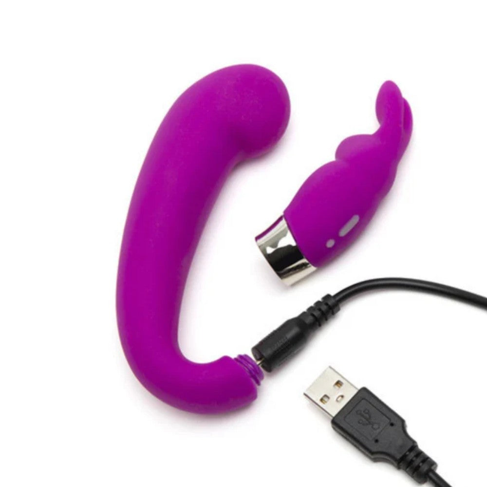 Happy Rabbit Mini G-Spot Clitoral Curve Vibrator Purple