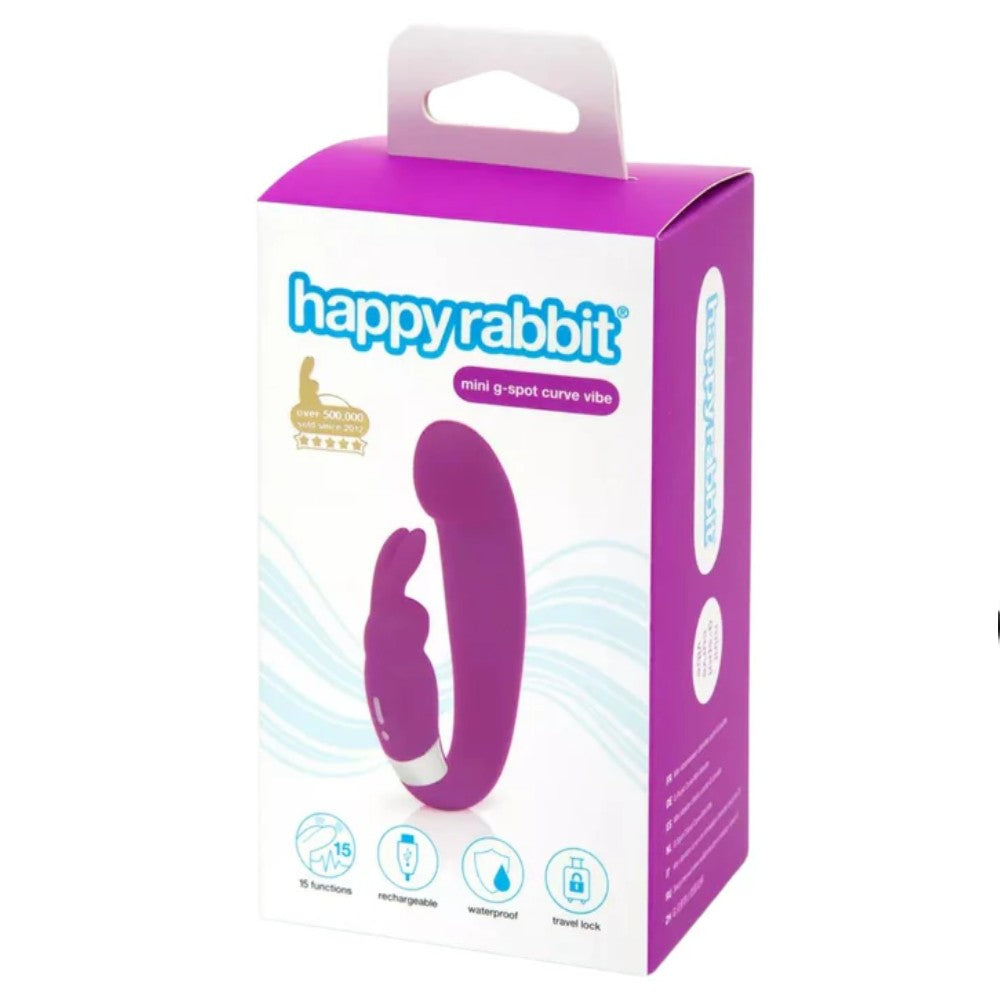 Happy Rabbit Mini G-Spot Clitoral Curve Vibrator Purple