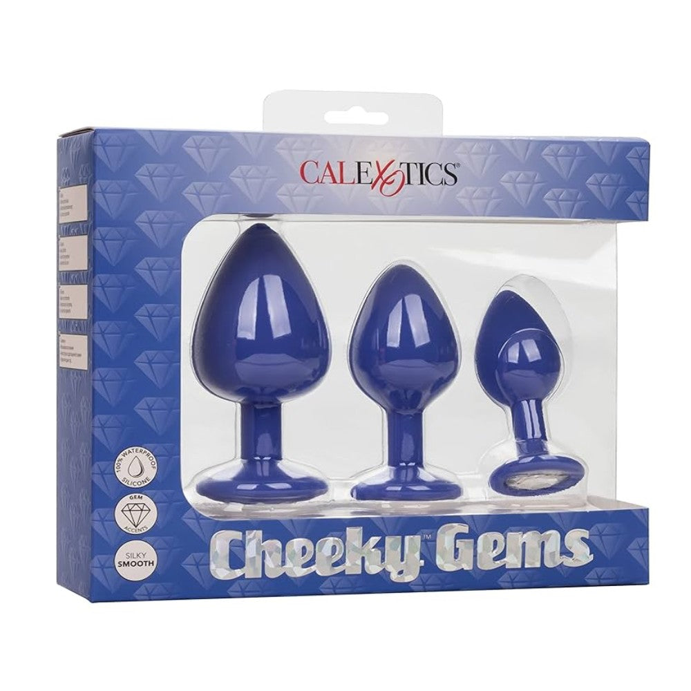 Calexotics Cheeky Gems 3 pcs Anal Alıştırıcı Silikon Plug Set
