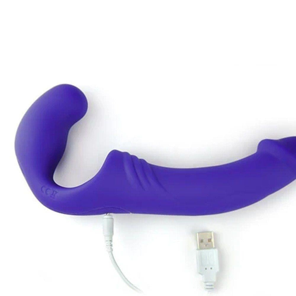 Aphrodisia Double Rider Uzaktan Kumandalı Strapless Strap-On Vibratör Purple
