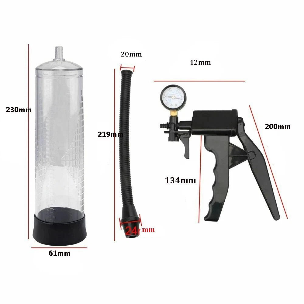 Men Penis Pump Tetik Mekanizmalı Göstergeli Penis Pompası