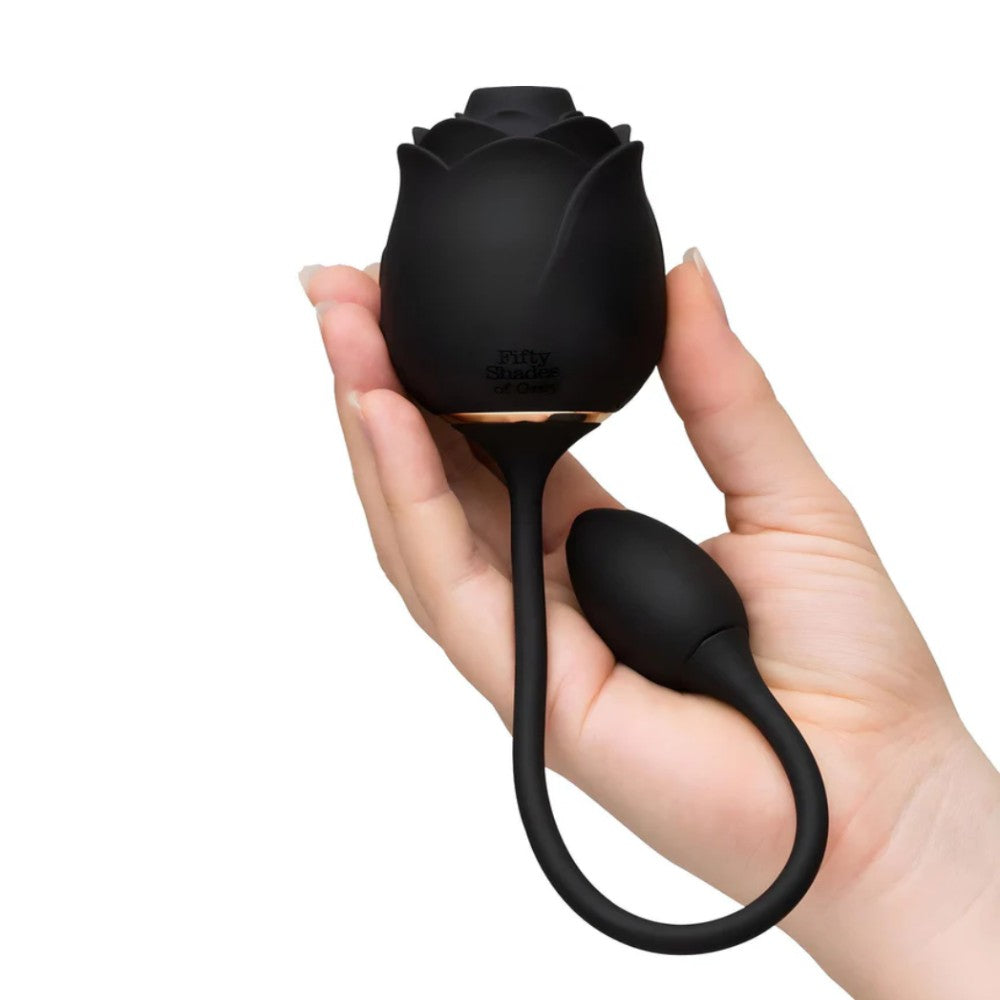 Fifty Shades Dark Blushing Rose Clitoral Suction Egg Vibrator Emiş Güçlü Vibratör
