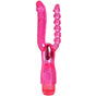 Xcel Double Penetrating Çatal Titreşimli Jel Vibratör Pembe