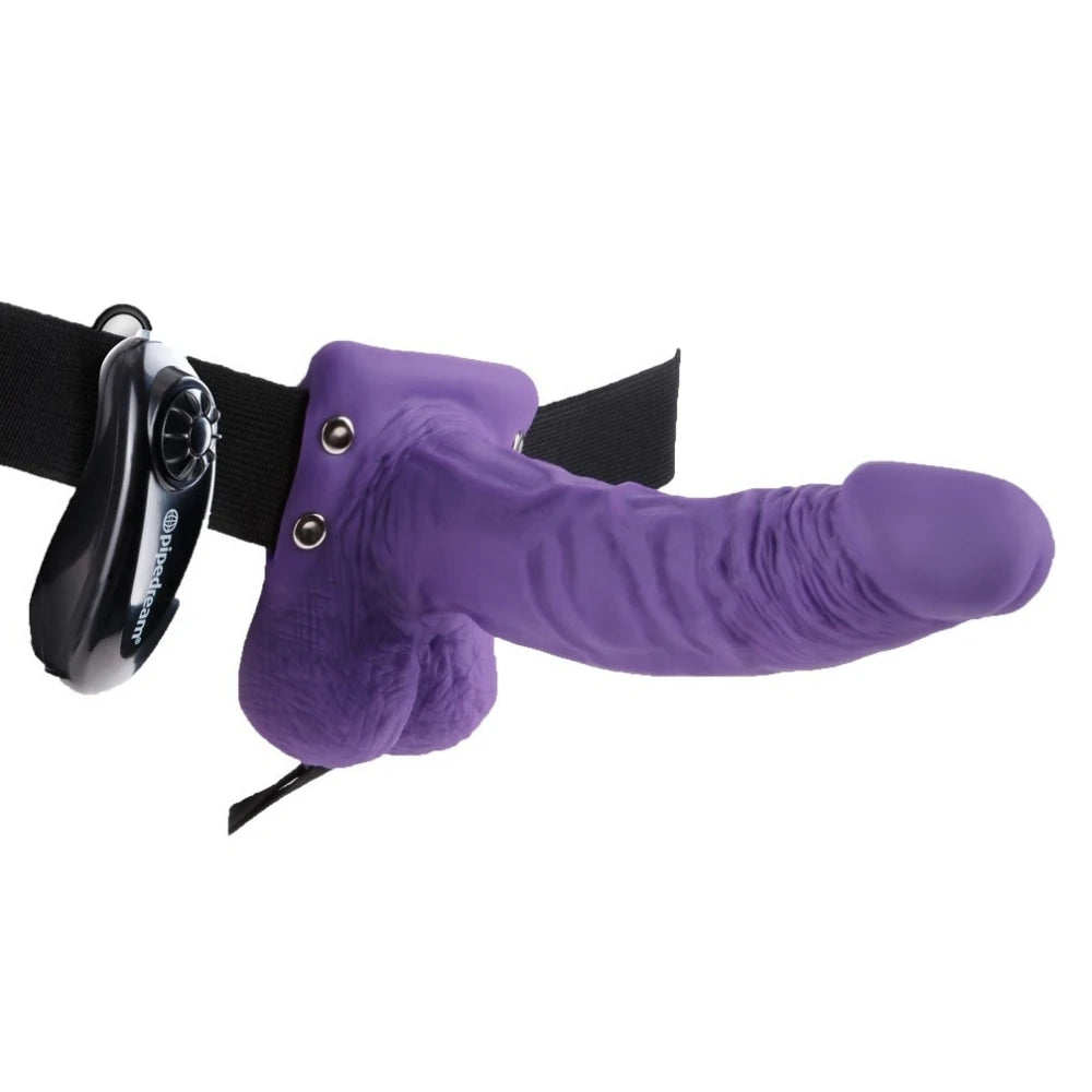 Fetish Fantasy Series 7 İnch Vibrating Hollow Strap-On Titreşimli İçi Boş Kemerli Penis