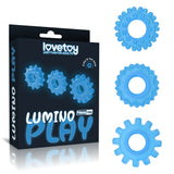 Lovetoy Lumino Play Fosforlu 3 Farklı Boyda Esnek Penis Halkası