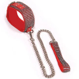 Erox Fetish Fantasy Series Diamond Collar Taşlı Fetiş Tasma-Kırmızıer