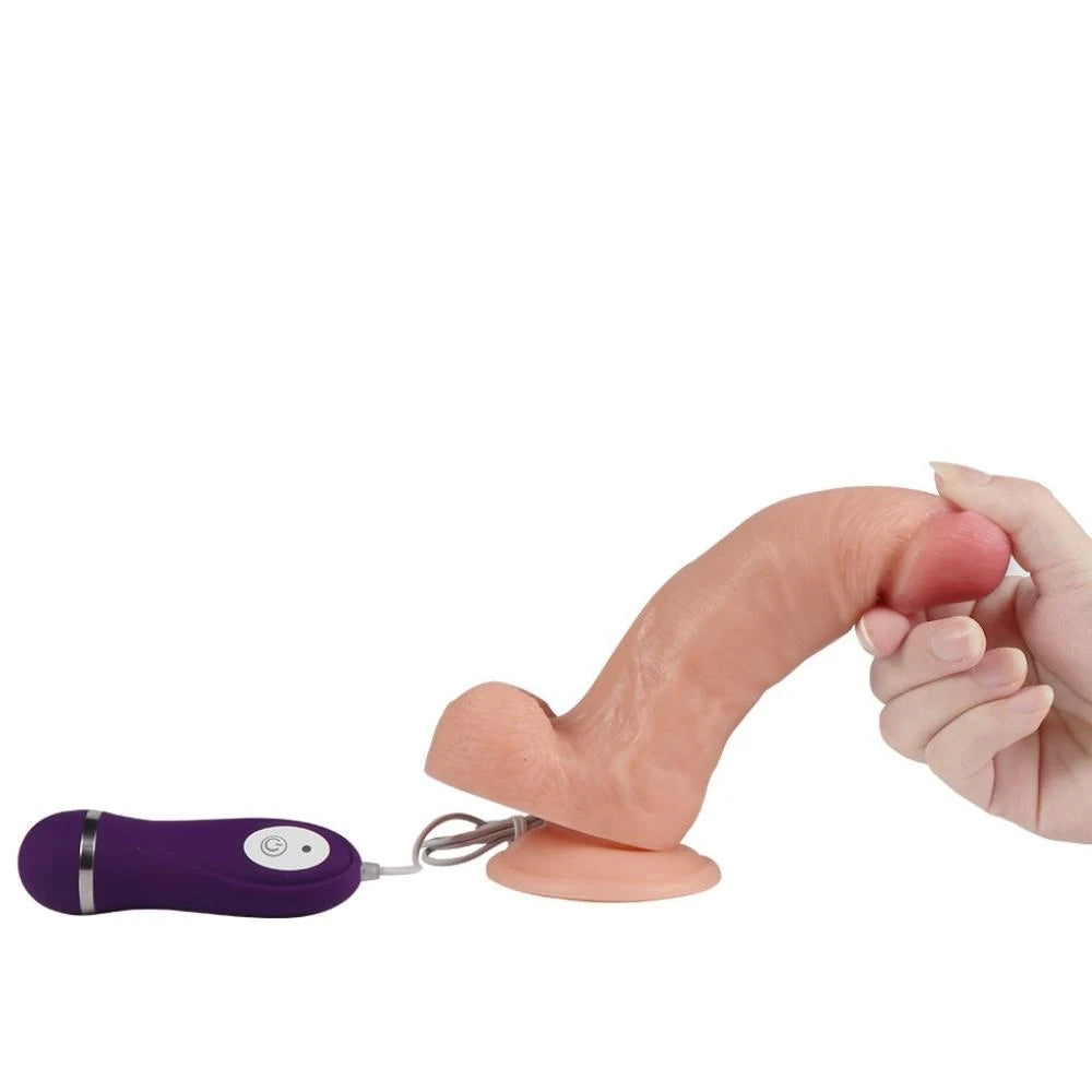 Shequ Dragon Strapon 17.5 cm Belden Bağlamalı Titreşimli Realistik Penis