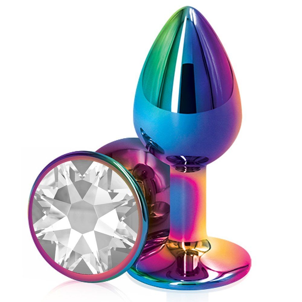 Erox Rainbow Hot Cooling Clear Small Anal Metal Plug