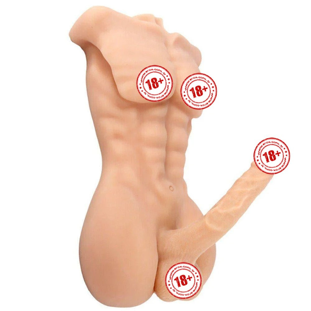 Xise Daniel Yarım Vücut Realistik Penisli Erkek Masturbator XS-MA30008-Flesh