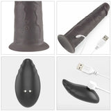 Lovetoy Dual Layered Silicone Rotator Black 20 Cm Hareketli Realistik Penis LV410220