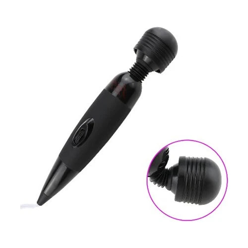 Erox Fairy Wand Güçlü Titreşimli Elektrikli Masaj Aleti-Black