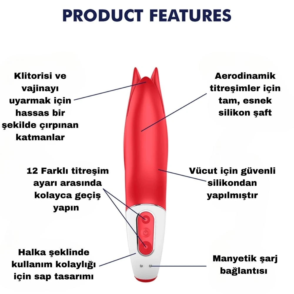 Satisfyer Power Flower 12 Mod Şarjlı Yaprak Vibratör