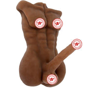 Xise Daniel Yarım Vücut Realistik Penisli Erkek Masturbator XS-MA30008-Brown