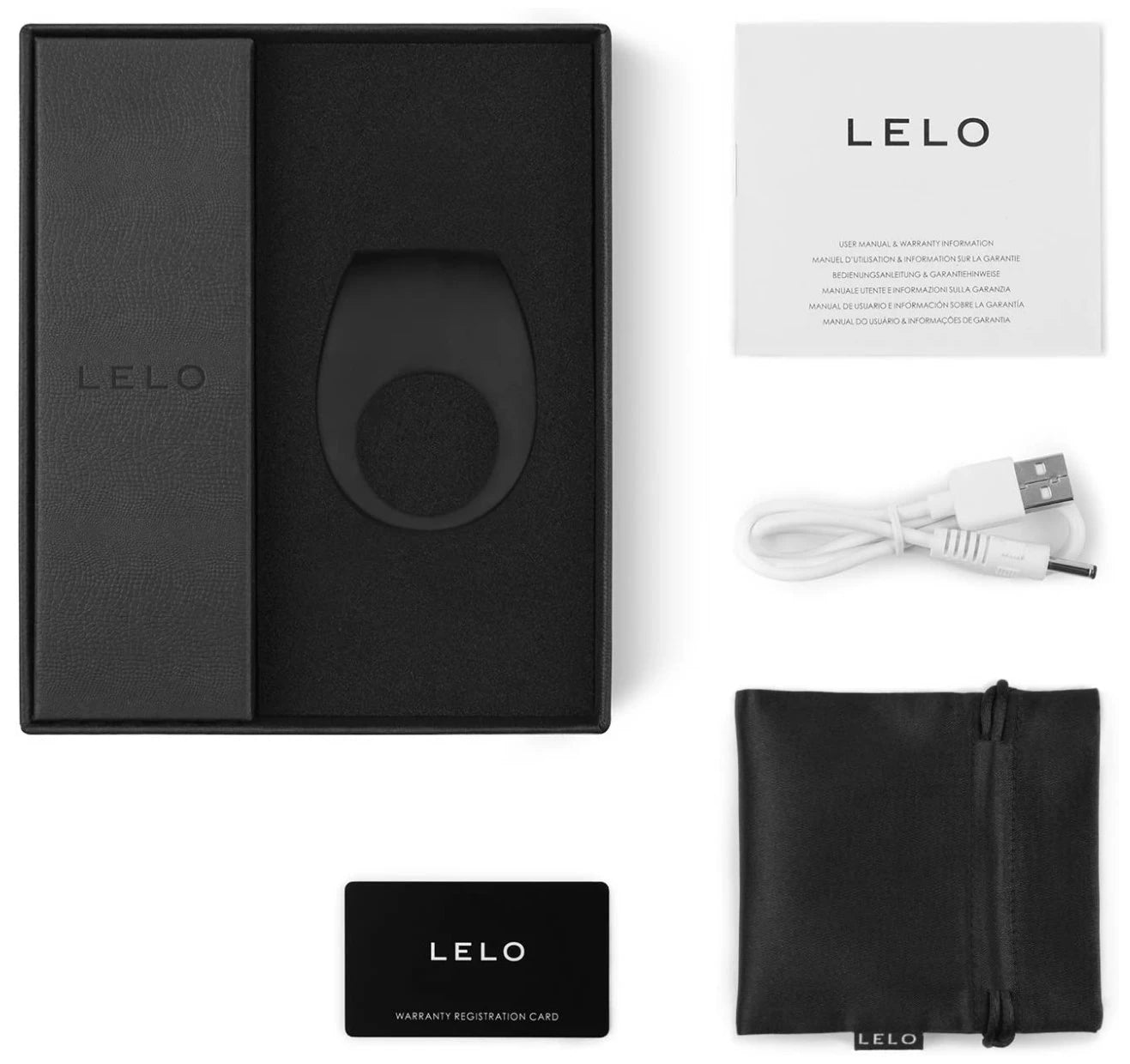 Lelo Tor 2 Black Titreşimli Penis Halkası