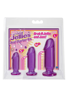 Doc Johnson Crystal Jellies Purple Jel Doku Anal Plug Seti