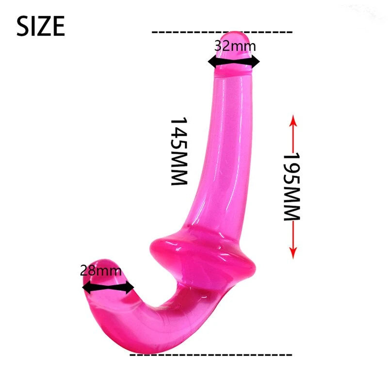 Erox Jelly Strapless Strap-on Pink