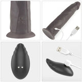 Lovetoy Dual Layered Silicone Rotator Black 23 Cm Hareketli Realistik Penis LV410221