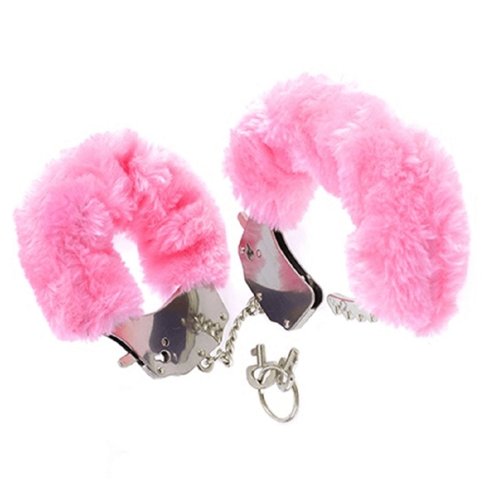 Fetish Fantasy Series Metalic Hand Cuffs Peluşlu Metal Kelepçe Pembe