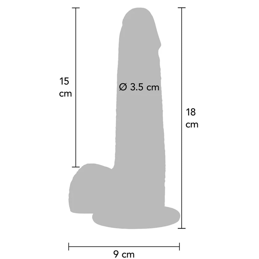 ToyJoy Get Real Foreskin Dildo Silicone Kaydırılabilir Deri Realistik Penis 18 Cm.