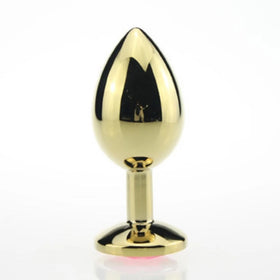 Erox Gold Small Mor Kristal Taşlı Metal Anal Plug