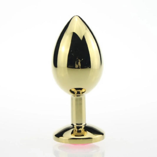 Erox Gold Small Mor Kristal Taşlı Metal Anal Plug