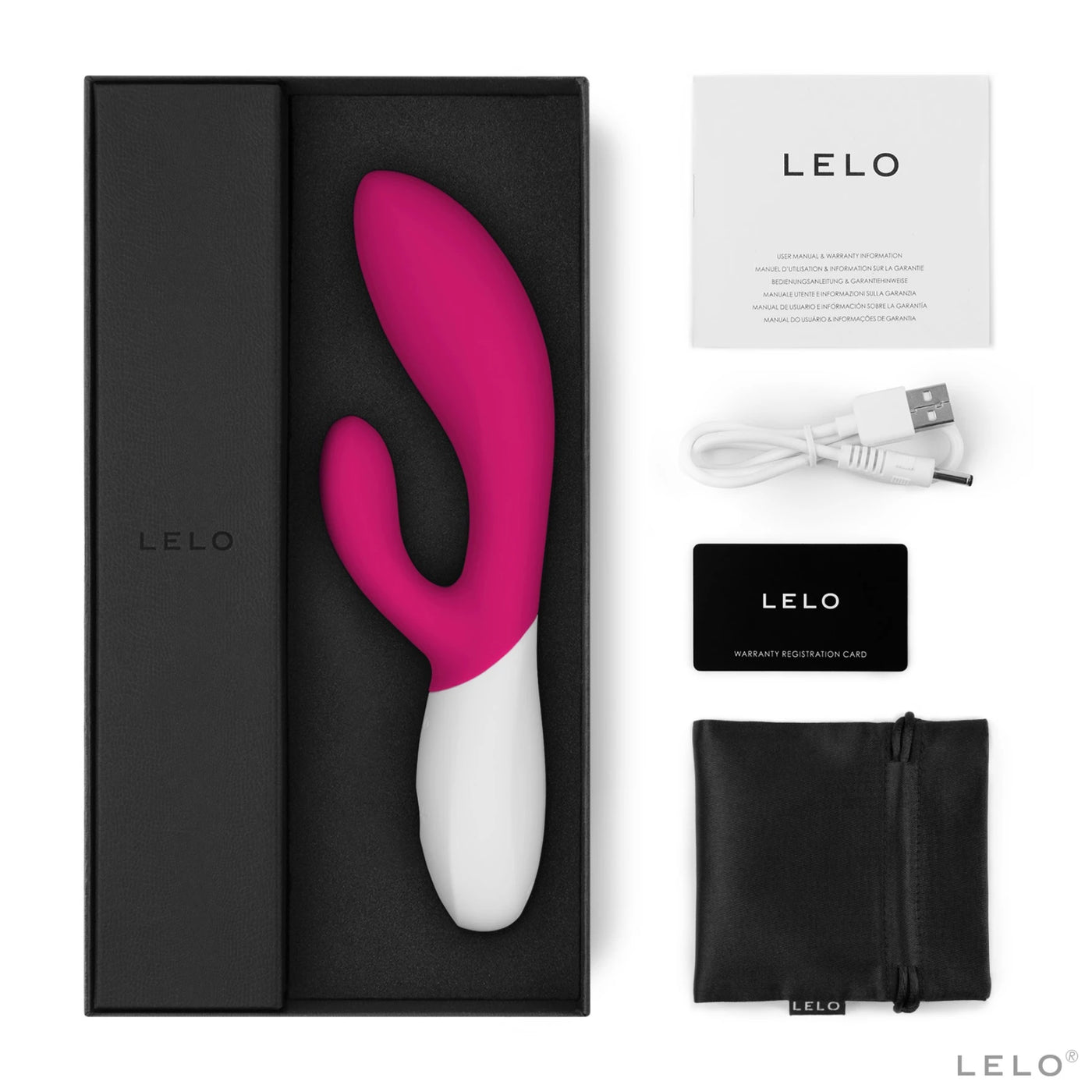 Lelo İna Wave 2 Cerise Güçlü Darbeli Rabbit Vibratör