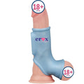 Lovetoy Silk Knights Ring Blue Testis Geçirmeli Titreşimli Yarım Penis Kılıfı