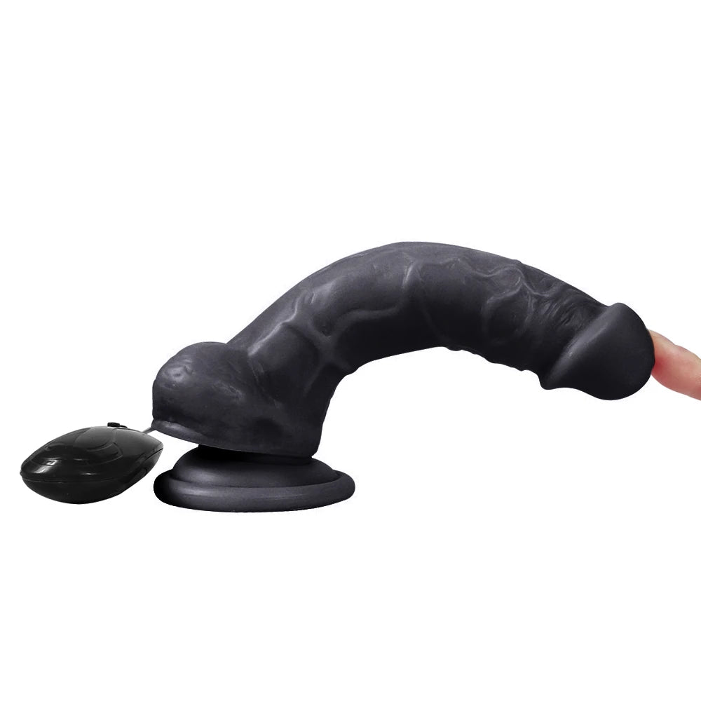 Xise Dildo Series Adonis 18 cm Titreşimli Realistik Zenci Penis XS-WBC10018-V-Black