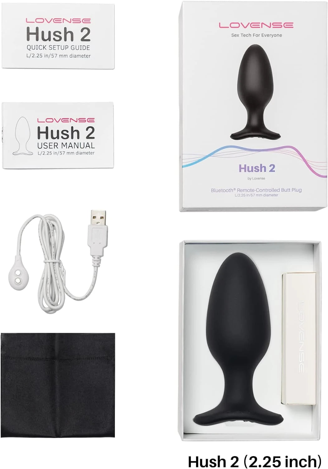 Lovense Hush 2 Butt Plug S 38 mm Telefon Kontrollü Anal Vibratör