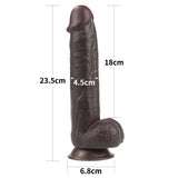Lovetoy Sliding Skin Dildo Hareketli Deri Özellikli 23.5 Realistik Zenci Penis