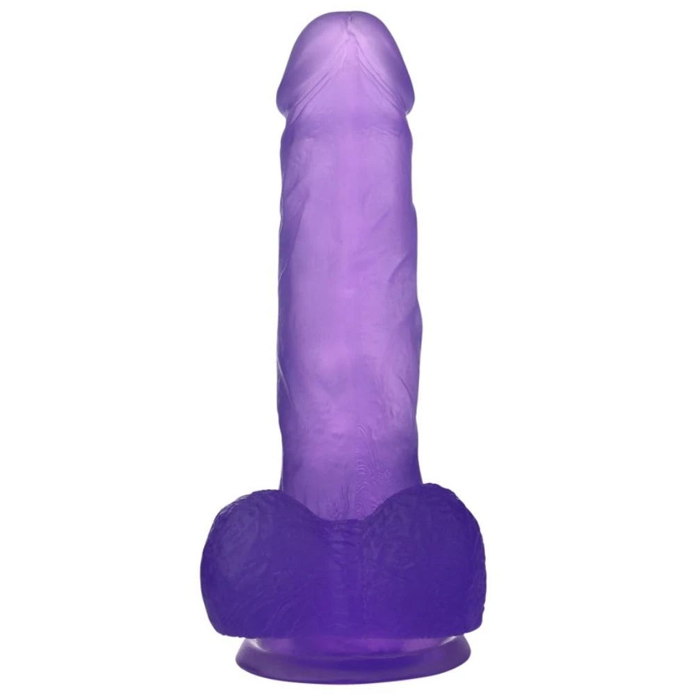 Lovetoy Jelly Studs Purple Medium 17 cm Kemerli Jel Dildo LV3101