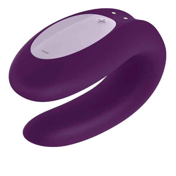 Satisfyer Double Joy Telefon Uyumlu Çiftler İçin Vibratör-Purple