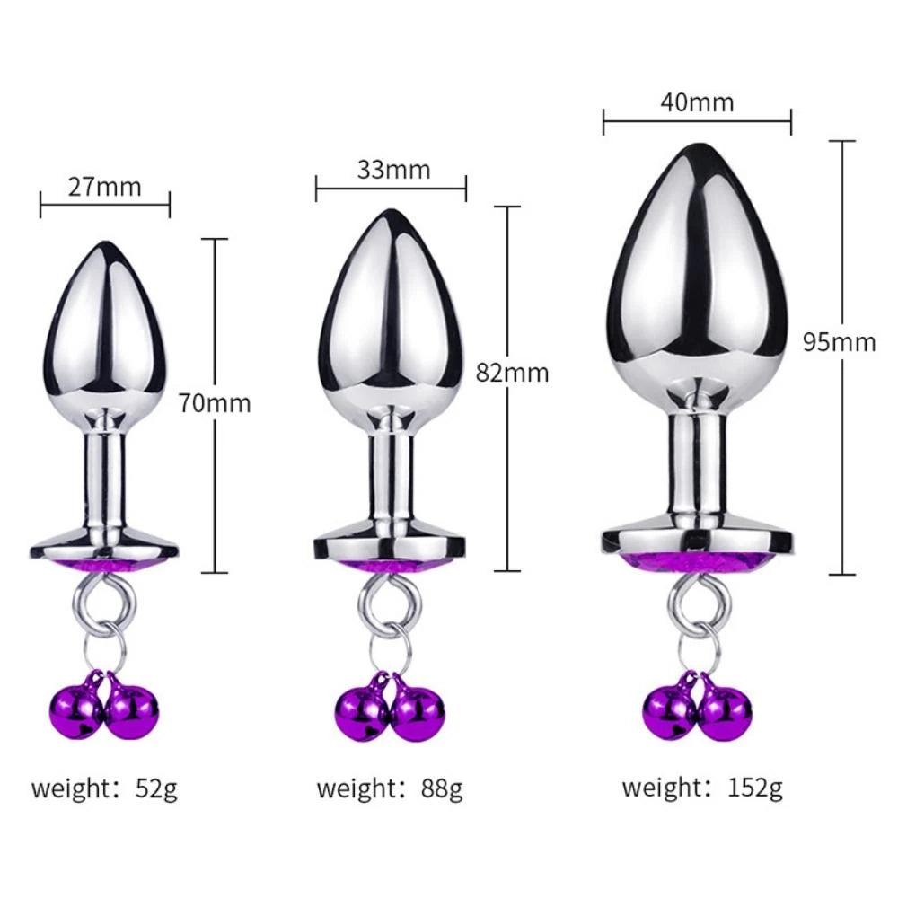Erox Asslock Zilli ve Tasmalı Small Anal Plug