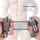 Shequ Klitoris 3 Bölgeli Titreşimli Penis Halkası