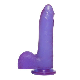 Doc Johnson Crystal Jellies 18 Cm Thin Cock With Balls Purple