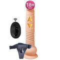 Erox Escapade Thrusting İleri Geri Hareketli Titreşimli Kemerli Penis-Flesh
