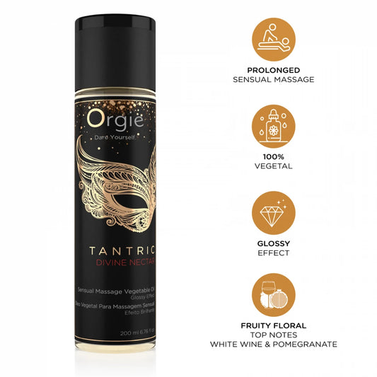 Orgie Tantric Divine Nektar Aromalı Şehvetli Masaj Yağı 200 Ml.